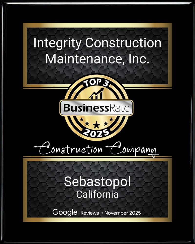 BusinessRate Top 3 Construction Company 2025 — Google Reviews, Sebastopol, California